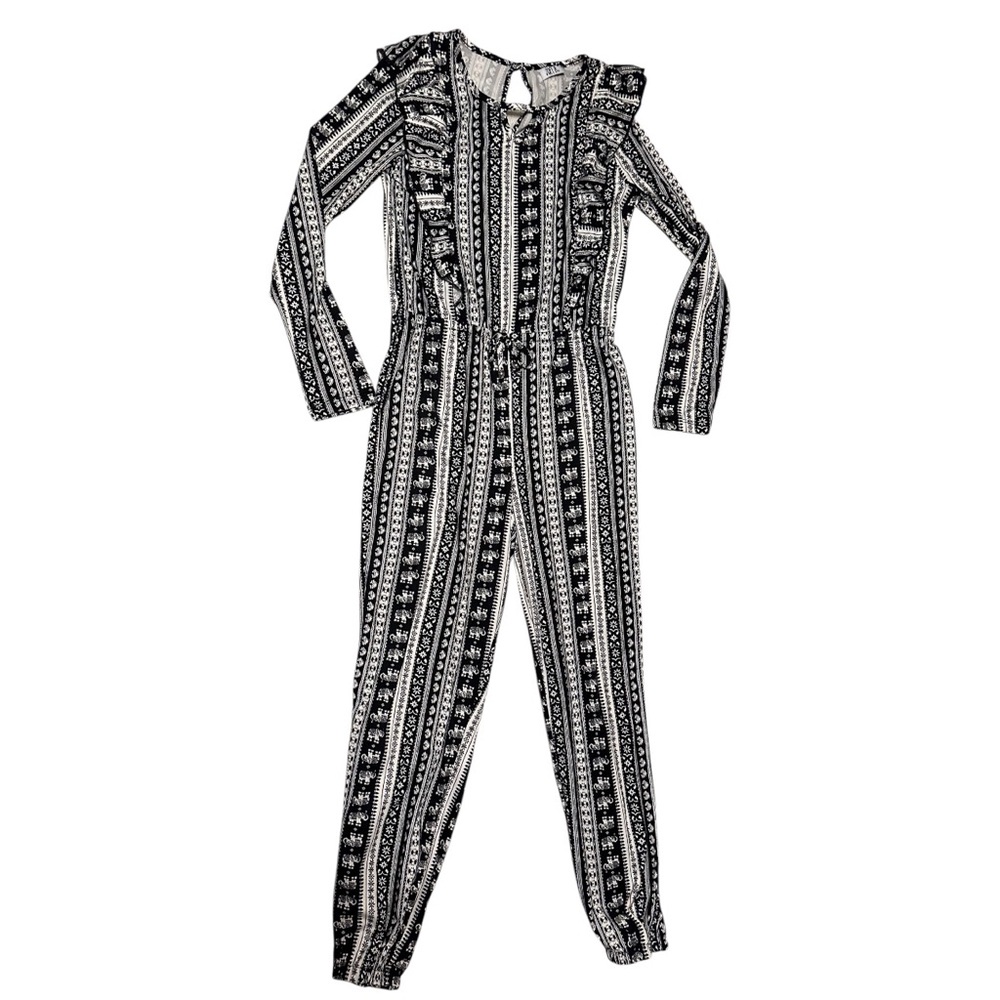 Girls Joey B elephant print jumpsuit